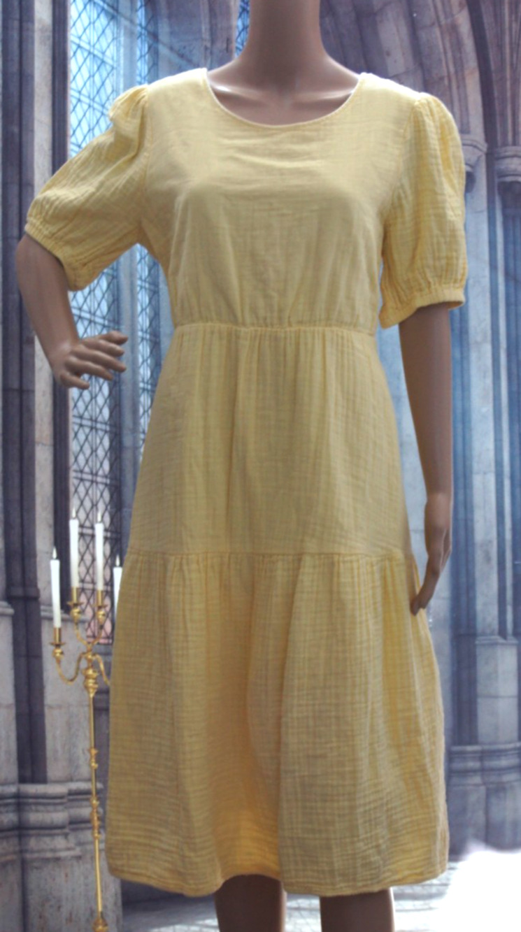 Love Whit Yellow Tie Back Short Sleeve Dress size XL